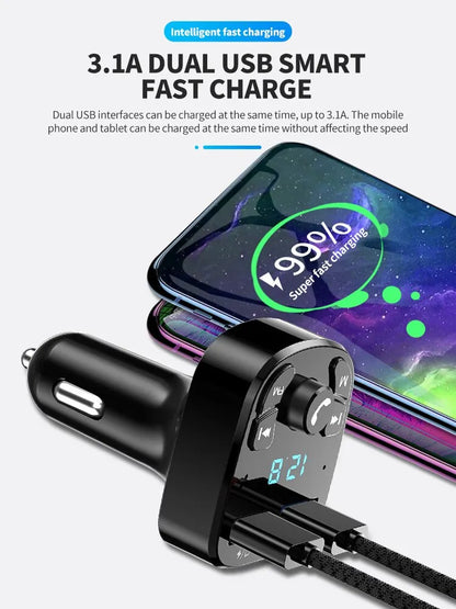 Car Mp3 Player Dual Usb Fast Charger