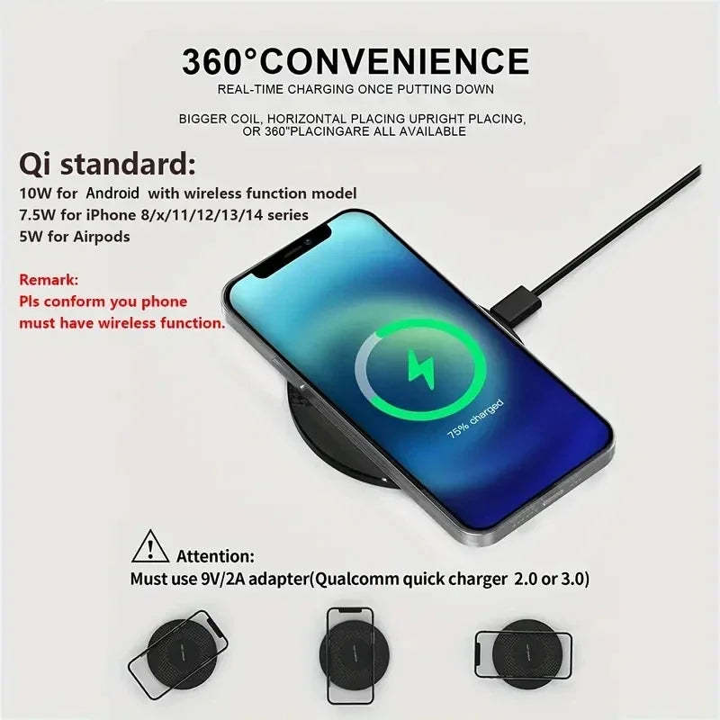 10w wireless charger pad