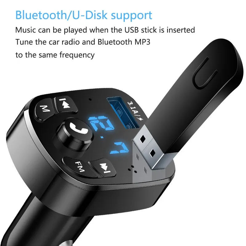 car mp3 player dual usb fast charger